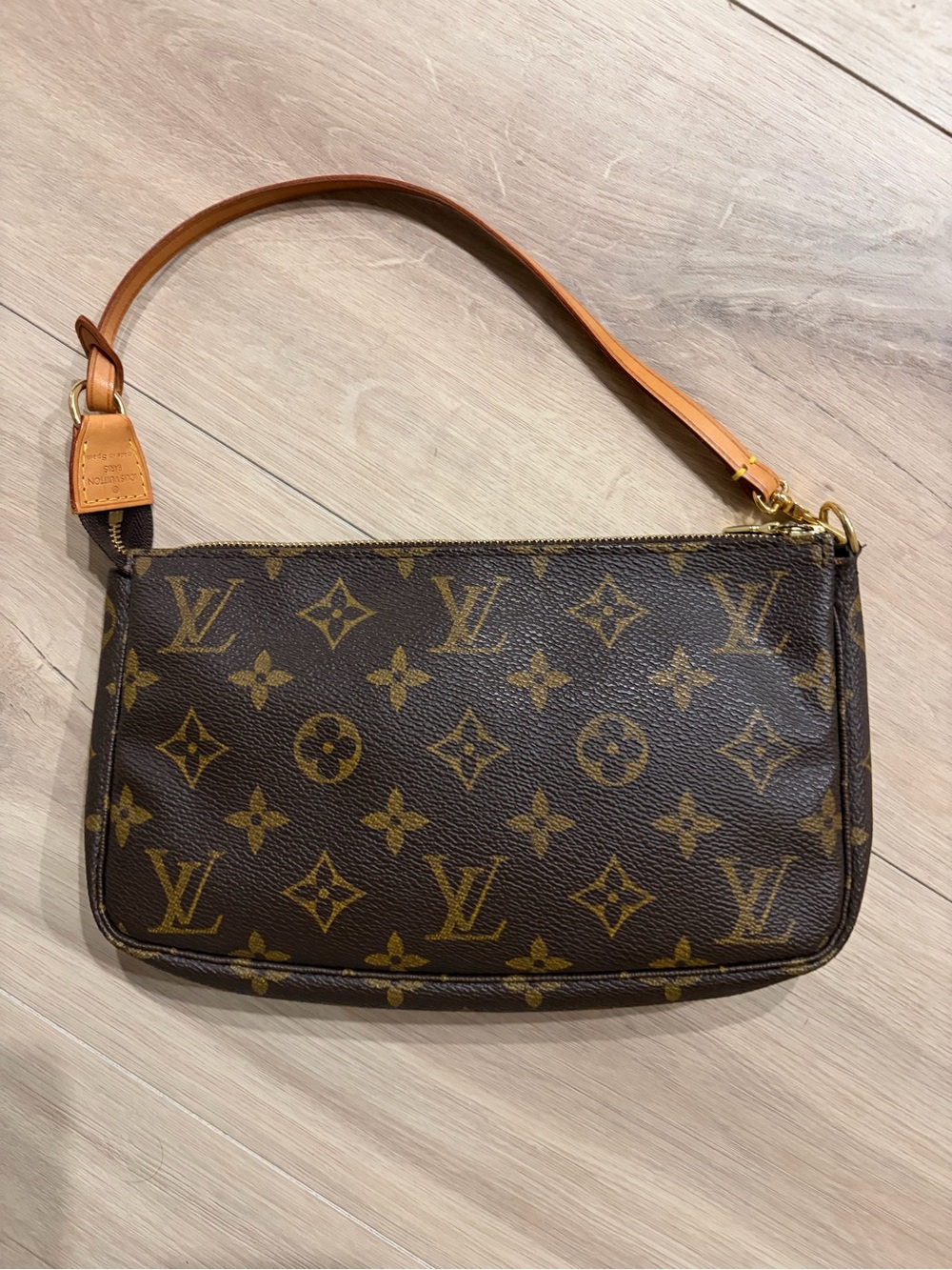 Louis Vuitton Monogram Canvas Small Pochette in Brown and Tan